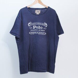 NWOT Polo Ralph Lauren Mens Blue Authentic Denim Goods Cotton T Shirt, XL